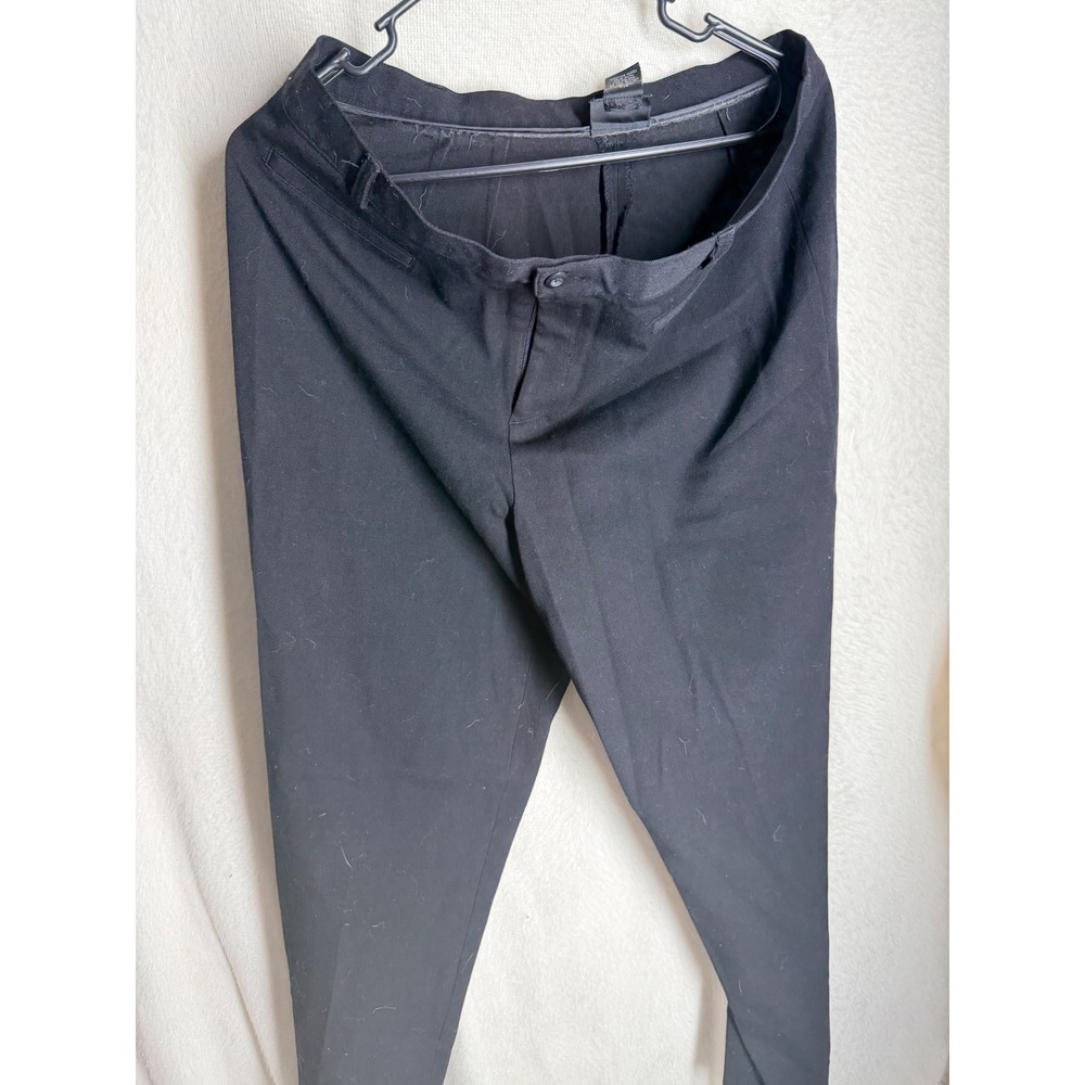 Rafaella Petites Black Dress Pants Size 14P Trousers Flat Front Professional
